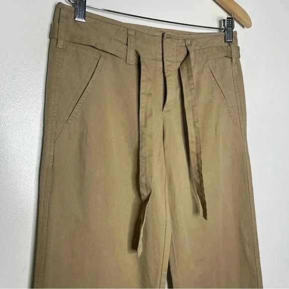 Vince Khaki Straight Leg Belted Pants Size 0 - Picture 6 of 7